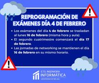 Reprogramación de Exámenes día 4 de febrero