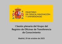 Participación en la primera sesión plenaria del Grupo del Registro de Oficinas de Transferencia de Conocimiento
