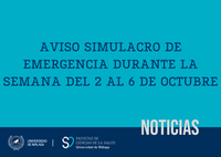 Aviso simulacro de emergencia