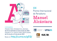 Abierta la convocatoria del XX Premio Internacional de Periodismo Manuel Alcántara