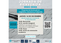 Jornada de Bienvenida del Programa de Doctorado en “Lingüística, Literatura y Traducción”