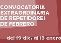 Convocatoria Extraordinaria de Repetidores de febrero. Curso 2016-2017