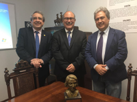 El rector de La Universidad de Málaga inaugura el Aula María Zambrano de Estudios Transatlánticos de la Universidad Metropolitana de Puerto Rico