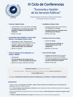 III CICLO DE CONFERENCIAS SOBRE “ECONOMÍA Y GESTIÓN DE LOS SERVICIOS PÚBLICOS”
