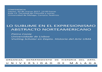 Conferencia: LO SUBLIME EN EL EXPRESIONISMO ABSTRACTO NORTEAMERICANO
