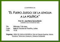 CONFERENCIA SOBRE EL "FUERO JUZGO"