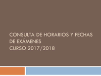 Consulta horarios y fechas de exámenes