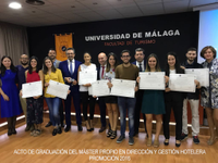 Graduación de la primera promoción del Máster Propio Universitario en Dirección y Gestión Hotelera