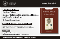 Presentación del libro José de Gálvez, mentor del irlandés Ambrosio Higgins en España y América de Jorge Chauca García
