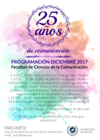 Programa conmemorativo del 25 aniversario de la Facultad para el mes de diciembre