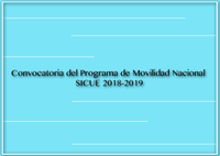 Convocatoria del Programa de Movilidad Nacional SICUE 2018-2019