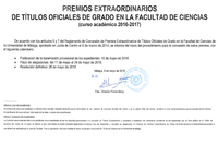 Premios Extraordinarios de Títulos Oficiales de Grado en la Facultad de Ciencias