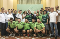 Susana Díaz recibe y felicita al equipo UMA-Antequera de Fútbol Sala