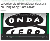 La Universidad de Málaga clausura en Hong Kong "Eurasiacat"