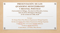 "QUADERNI MEDITERRANEI" (NÚMERO 1º)