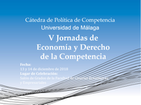 V Jornadas de Economía y Derecho de la Competencia, 13 y 14 de diciembre