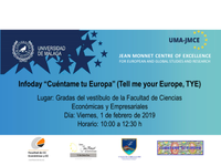 Infoday “Cuéntame tu Europa” (Tell me your Europe, TYE)