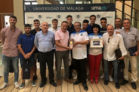 El rector recibe a la selección de fútbol sala de la UMA, Campeona de Europa Universitaria