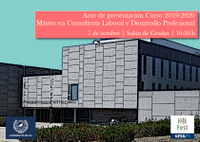 Acto de presentación Curso 2019-2020 Máster en Consultoría Laboral y Desarrollo Profesional 