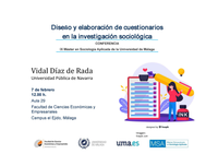 Conferencia "Diseño y elaboración de cuestionarios en la investigación sociológica"