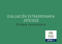 Evaluación extraordinaria 2019/2020. Primera convocatoria
