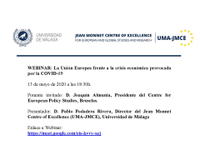 WEBINAR: La Unión Europea frente a la crisis económica provocada por la COVID-19