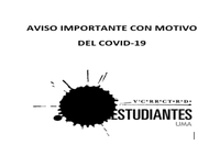 Aviso con motivo del COVID-19