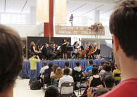 OCUMA concert receives warm welcome at School of Law lobby