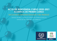 Actos de Bienvenida a estudiantes de nuevo ingreso (Primer curso). Curso 2020-2021