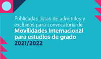 Publicadas listas de Movilidades Internacional para estudios de grado 2021/2022