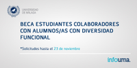 Convocatoria abierta de plazas de Estudiantes Colaboradores con alumnos/as con diversidad funcional