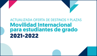 Actualizada oferta de destinos y plazas para "Movilidad Internacional de grado 2021/2022"