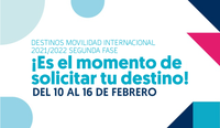 Solicitud de destinos Movilidades Internacionales 2021/2022 (Segunda Fase)