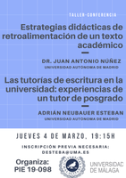 CONFERENCIA-TALLER SOBRE LA ESCRITURA EN EL POSTGRADO