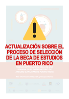 Se pospone provisionalmente el proceso de selección del estudiante premiado con la beca de estudios en Puerto Rico