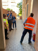 Simulacro de evacuación en la Residencia Universitaria "Alberto Jiménez Fraud" 