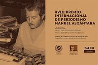 Abierta la convocatoria del XVIII Premio Internacional de Periodismo Manuel Alcántara