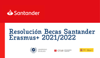 Publicada resolución de adjudicación y lista de espera de Becas Santader Erasmus+ 2021/2022