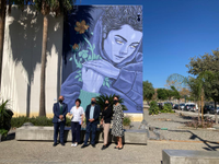 Acto de Inauguración del mural en la Facultad de Ciencias de la Salud