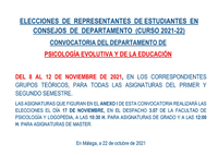 Elecciones de representantes de estudiantes en consejos de departamento (curso 2021-2022))