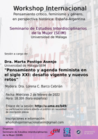 Pensamiento y agenda feminista en el siglo XXI: desafío vigente y nuevos retos