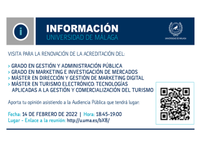 Visita para la renovación de la acreditación de la calidad de los grados y el máster de la facultad