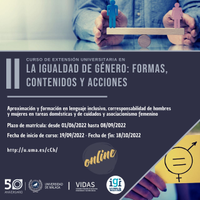 Curso "La Igualdad de género: formas, contenidos y acciones"