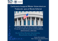 Conferencia Inaugural Máster Universitario en Traducción  para el Mundo Editorial