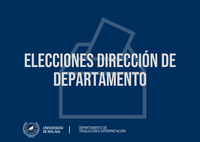 ELECCIONES A DIRECCIÓN DEL DEPARTAMENTO