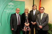 Las Universidades de Málaga y Sevilla afianzan las relaciones con el SAS como agregación estratégica de Andalucía Tech