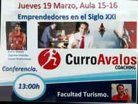 El exjugador del Unicaja Curro Ávalos ofrece una conferencia en la Facultad de Turismo