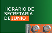 Horario de la Secretaría del mes de junio