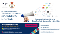 ABIERTO EL PLAZO DE PRESINCRIPCIÓN PARA EL MÁSTER OFICIAL EN DIRECCIÓN Y GESTIÓN DE MARKETING DIGITAL