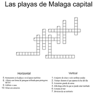 Las playas de Málaga- crucigrama